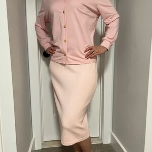 St. John Sport Blouse, Blush Pencil Skirt & Matching Dress Pants